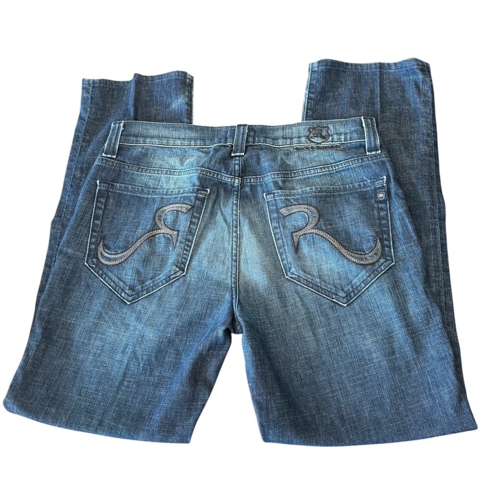 Rock & Republic Vaughn Straight Leg Mens Jeans Dark Blue Denim Size 32